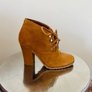 Michael kors booties combat block heels